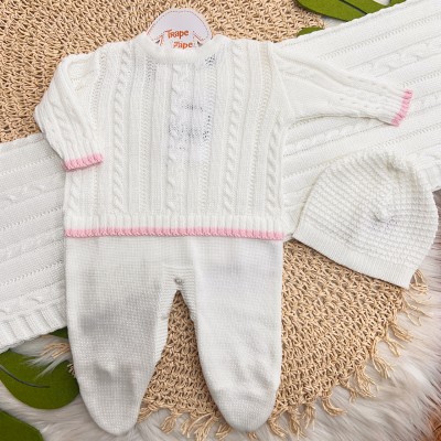 Saída de Maternidade Color - Branco e Rosa